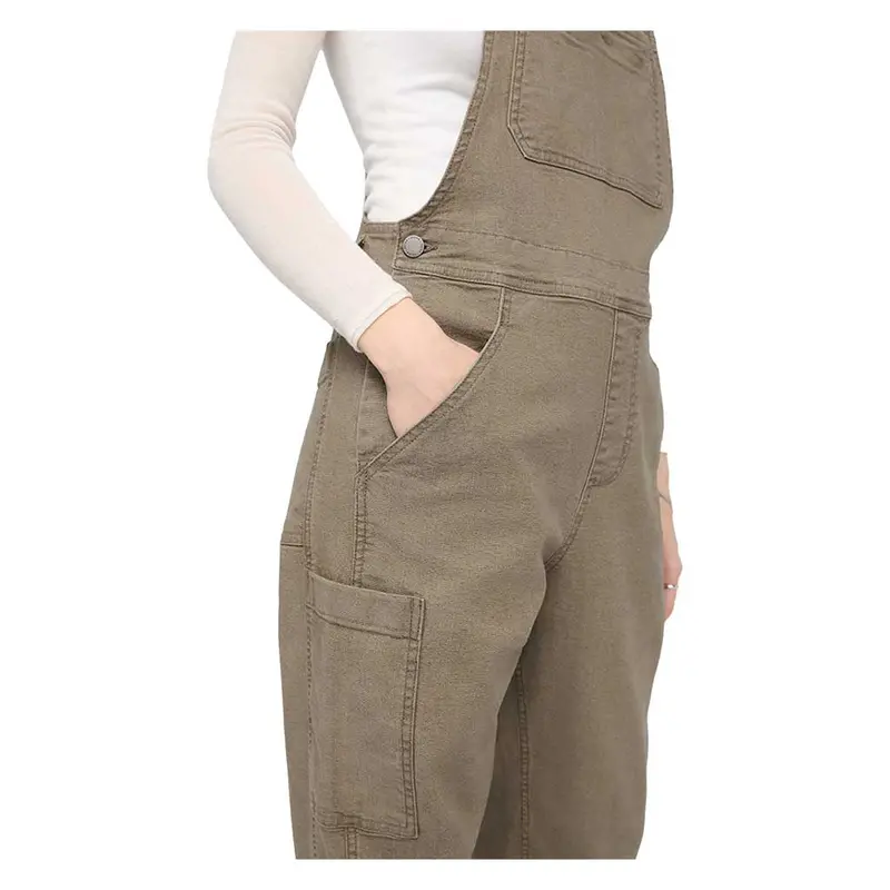 Stretch Canvas Overall For Women – Modern, Comfort-Fit Utility Jumpsuit 1