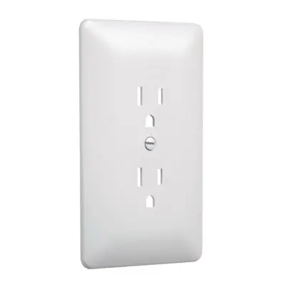 Taymac Masque 2000 Series 1-Gang Duplex Wall Plate – White, 5-Pack 1