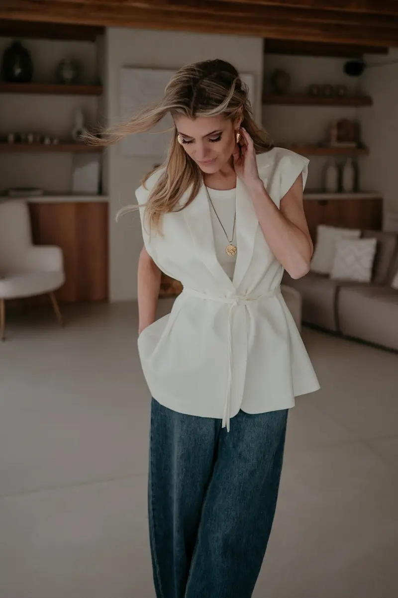 Trode Structured White Blazer 1