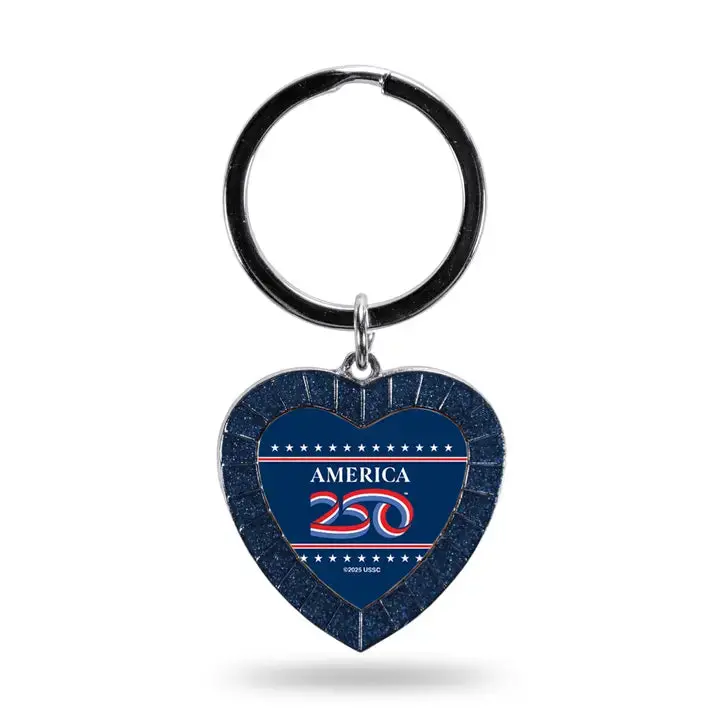 Usa 250Th Anniversary Heart-Shaped Keychain – Rico Industries 1