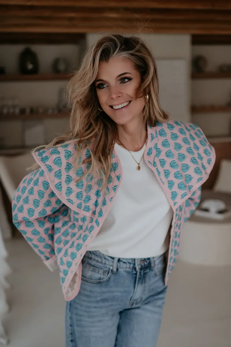 Vanissi Navy Blue Structured Denim Jacket 1