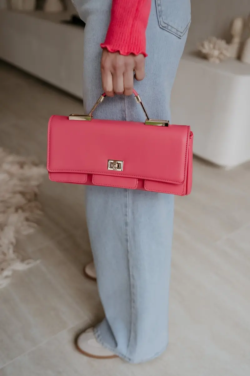 Videra Soft Pink Quilted Handbag 1