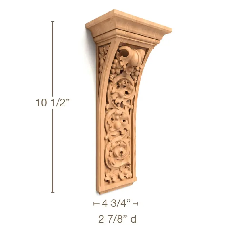 Vineyard Corbel – Balanced Profile – 4.75" W × 10.5" H × 2.875" D – Custom Order (3–6 Weeks) 1