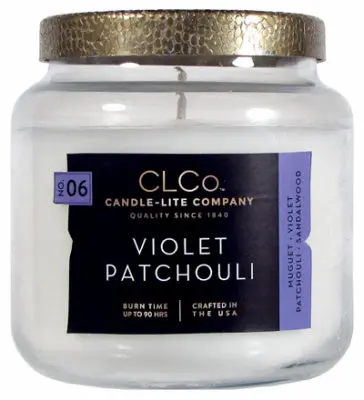 Violet Patchouli Scented Candle – 14-Ounce Premium Wax 1