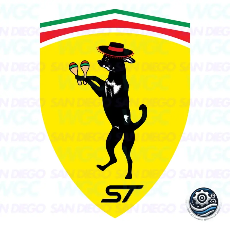 Wcg Prancing Chihuahua St Sticker Pack For 2014–2019 Ford Fiesta St 1