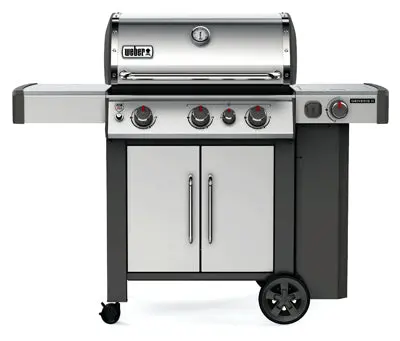 Weber Genesis Ii S-335 Lp Gas Grill – 3-Burner, 39,000 Btu, Stainless Steel With Side & Sear Burners 1