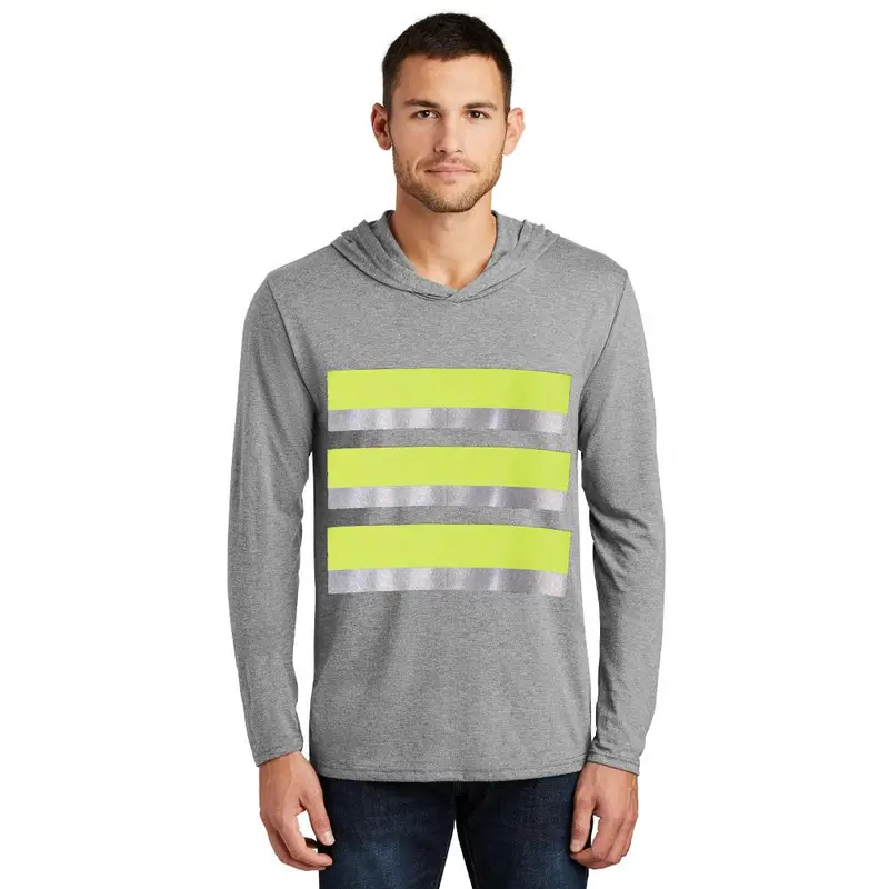 Whistle Workwear Men'S Hooded Long Sleeve Safety T-Shirt 1