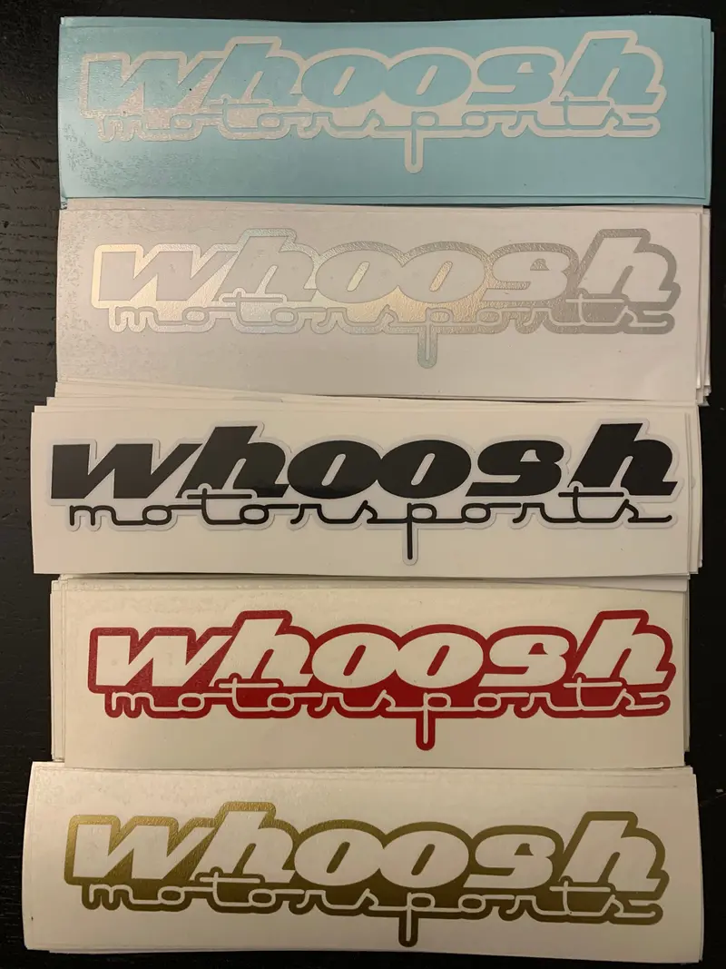 Whoosh Motorsports 6-Inch Vinyl Decals For Fiesta St And Compact Performance Vehicles 1