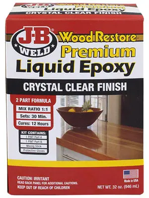 Wood Restore Premium Epoxy Petrifier & Finish Kit – 32-Ounce Restoration System 1