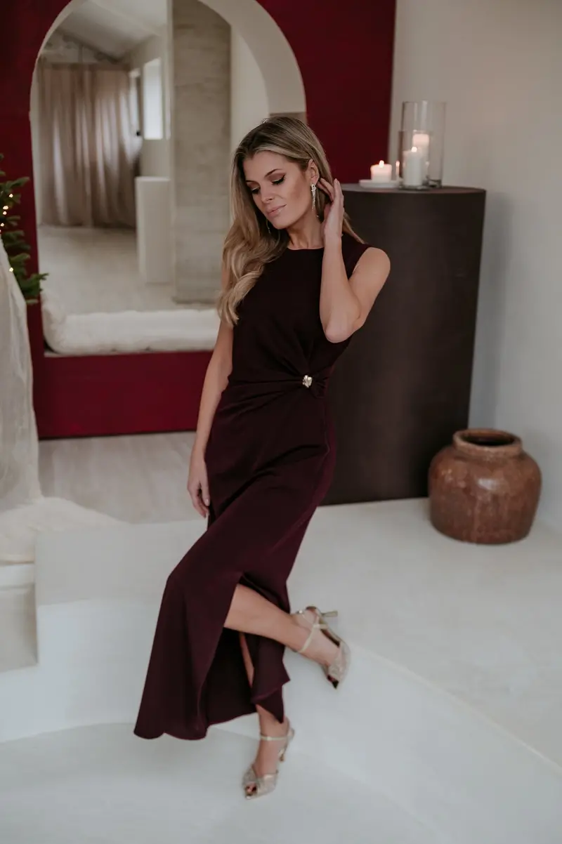Zine Bordeaux Wrap Dress 1