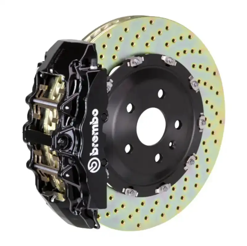 Brembo 08–14 Dodge Challenger Srt-8 Front Gt Big Brake Kit – 8-Piston Calipers, Drilled 380X34Mm Rotors 1