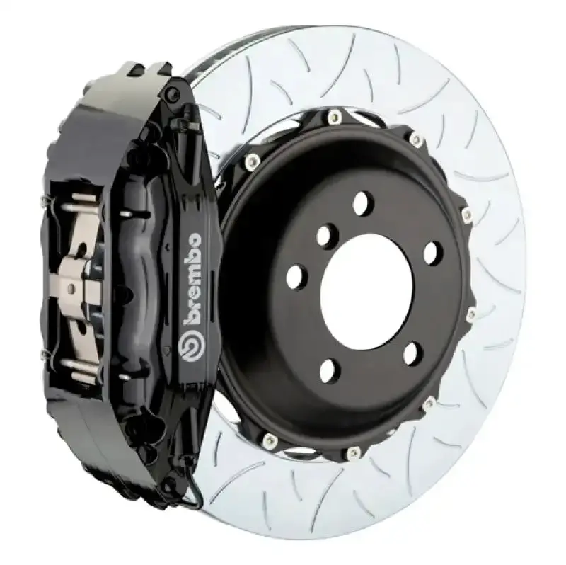 Brembo Front Gt Big Brake Kit For 2007–2008 Infiniti G35/G35S Sedan – 6-Piston Calipers, 355X32Mm Two-Piece Slotted Rotors, Type 3 Black Finish 1