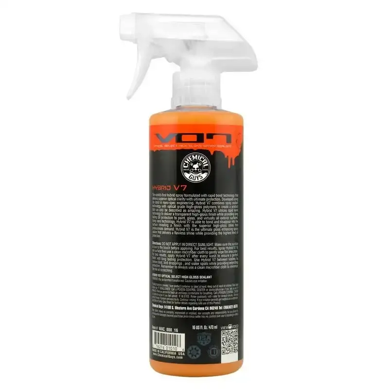 Chemical Guys Hybrid V7 Optical Select Spray Sealant & Quick Detailer – High-Gloss, Hydrophobic 16Oz Formula (Case Of 6) 1
