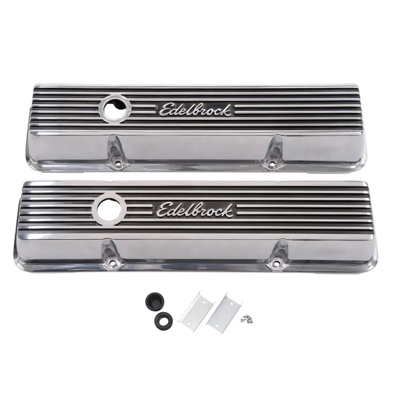 Edelbrock Elite Ii Valve Cover – Short-Pattern, Polished Aluminum For Small-Block Chevy 1
