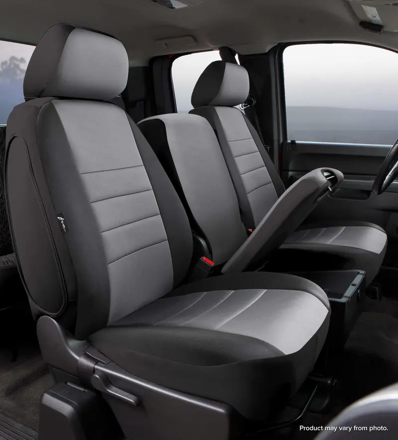Fia Np98-37 Neoprene Front Seat Covers – Black And Gray Center Panel, Custom Fit 1