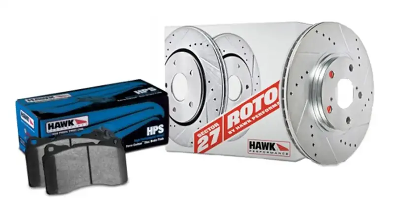 Hawk Performance Sector 27 Front Brake Kit – Includes Hps Pads And Drilled/Slotted Rotors 1