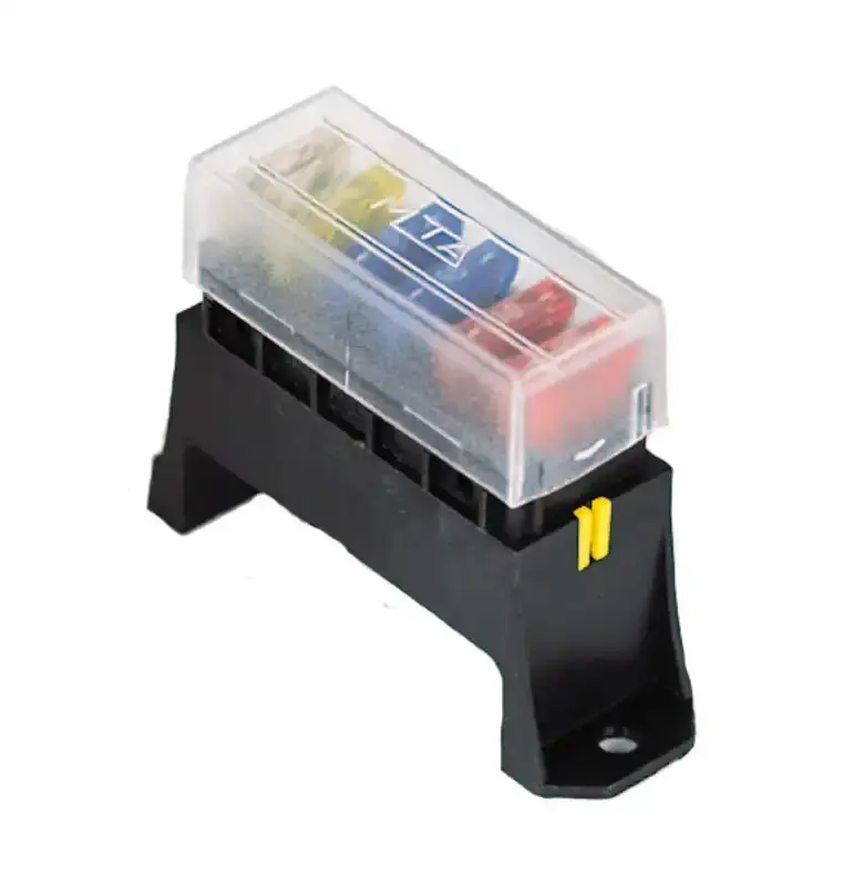 Hella 6-Way Axial Fuse Box – Compact Single-Input Distribution Hub, Model H84960081 1
