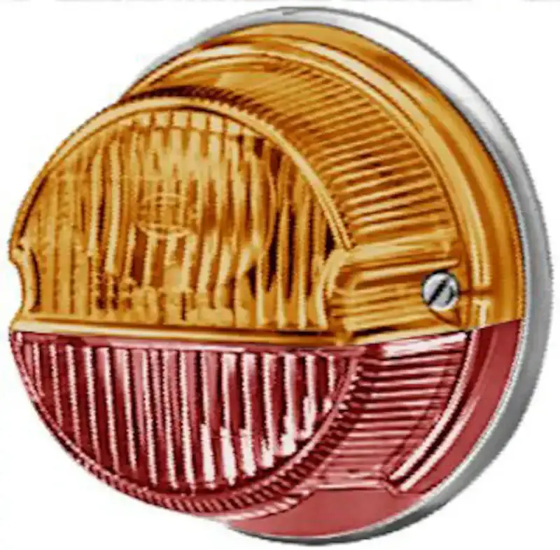 Hella Amber/Red Combination Turn And Tail Lamp – Chrome-Finished Base 1