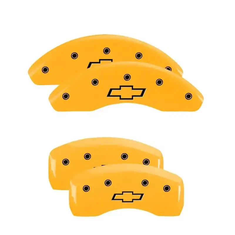Mgp Engraved Caliper Covers – Chevy Racing Yellow & Black Finish For 2016 Camaro 1