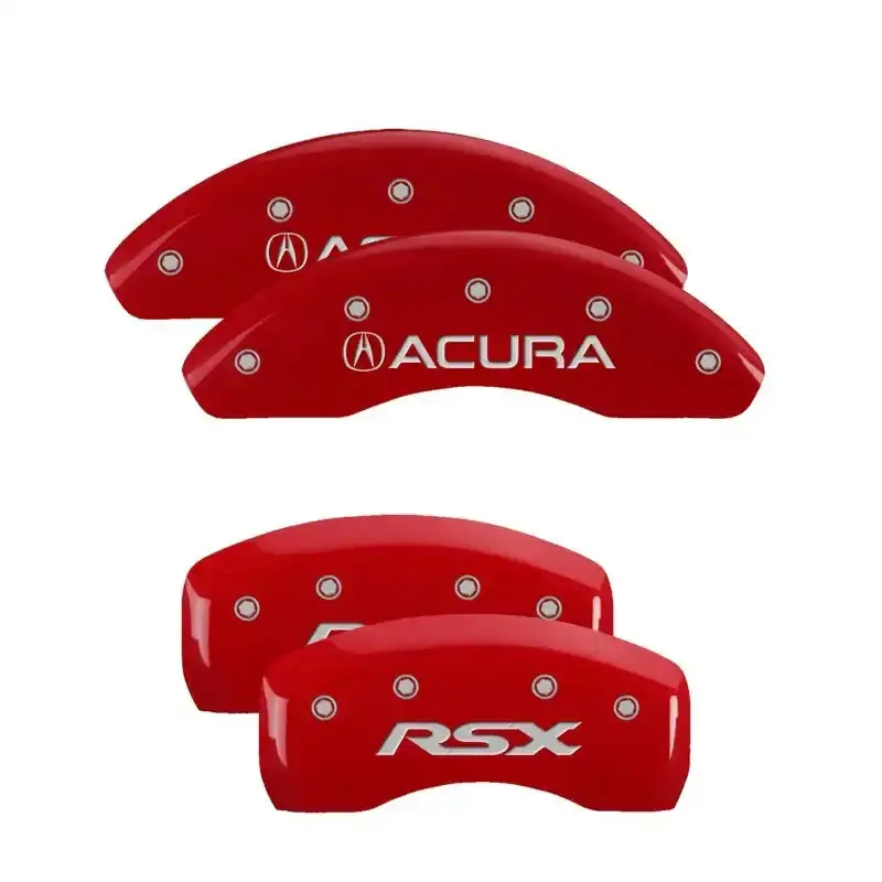 Mgp Engraved Caliper Covers – Red Finish With Silver Accent (Front & Rear) 1