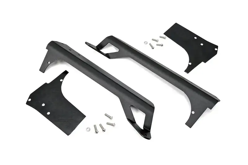 Rough Country 70503 Led Light Bar Mounting Brackets – Windshield-Specific Installation Kit 1