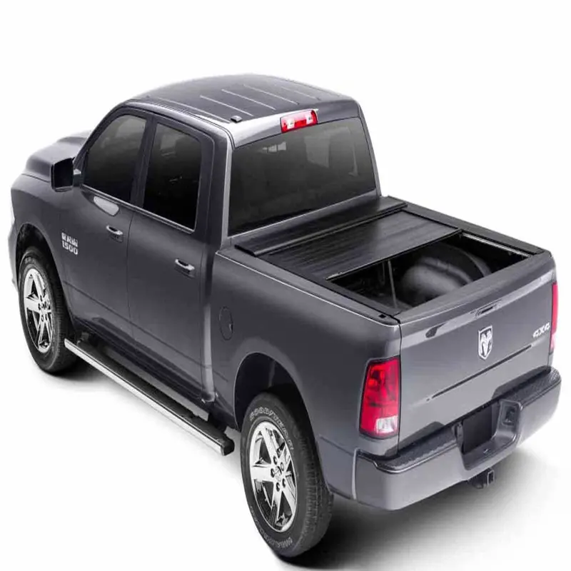 Trailfx Tfx25427 Manual Retractable Truck Bed Cover – Matte Black Aluminum, Key-Lockable 1