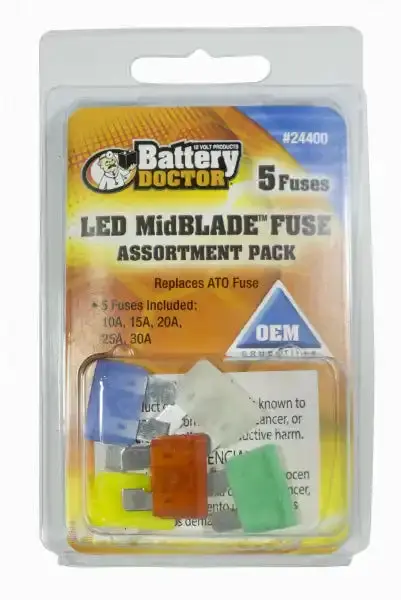Wirthco Smart Fuse Ato Replacement Fuse Kit – 5-Pack Intelligent Circuit Protection 1